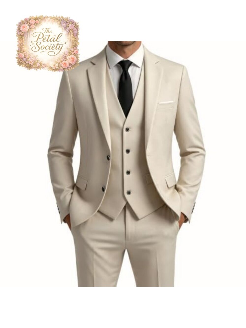 Men's 3 Piece Slim Fit Suit Formal Wedding Tuxedo Blazer Pants Vest